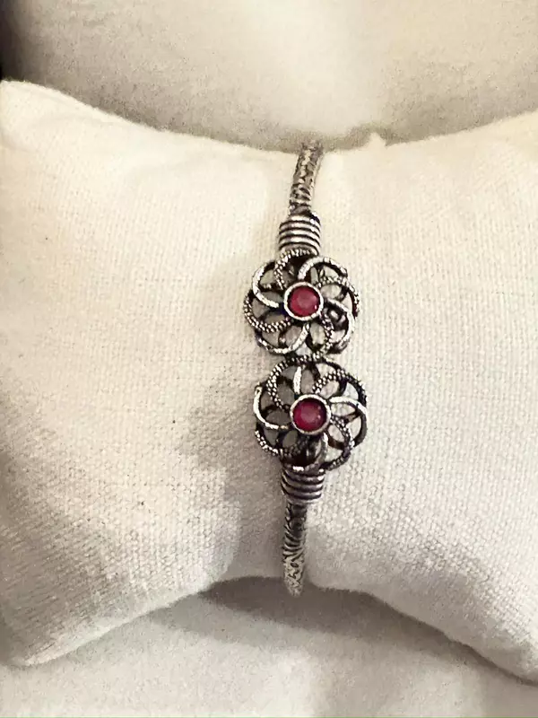 Dual Floral Oxidised Cuff