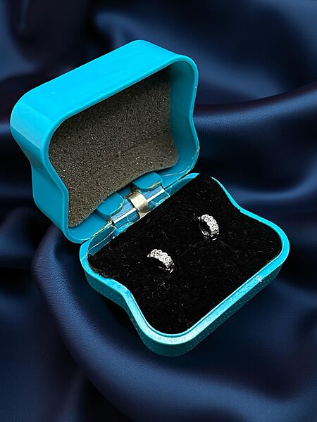 Mini Hoops with White stones