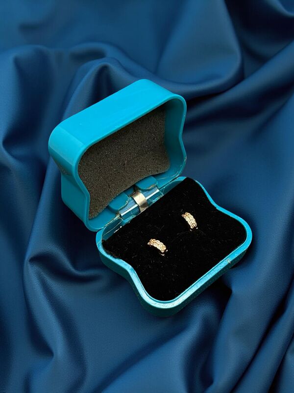 Mini Hoops with White stones