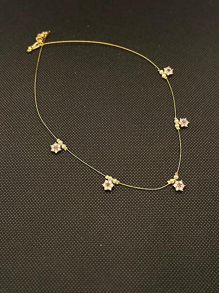 Invisible chain with White Stone Star accents