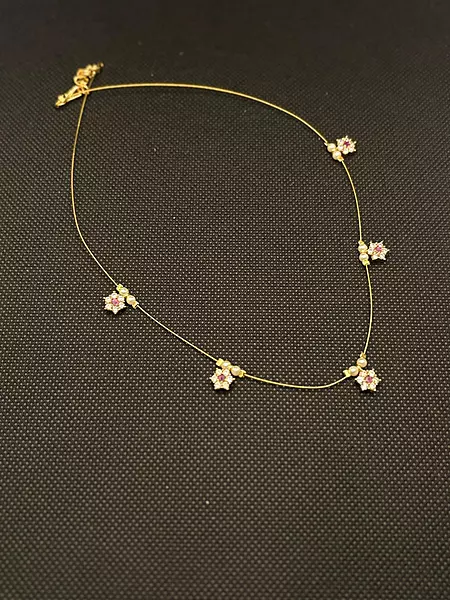 Invisible chain with White Stone Star accents