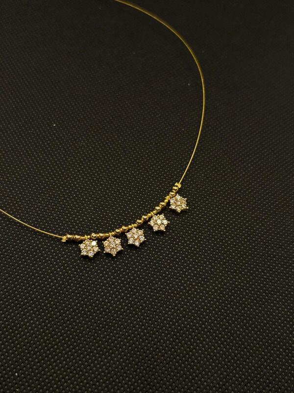 Invisible chain with traditional VAIRA THODU Pendent