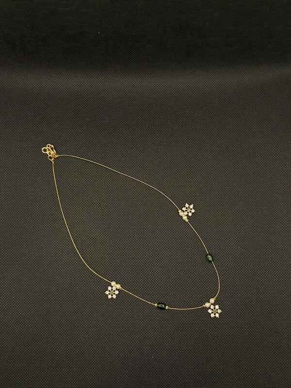 Invisible chain with White Stone accents