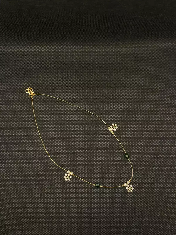 Invisible chain with White Stone accents