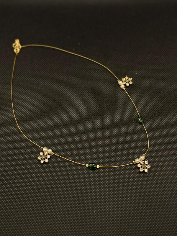 Invisible chain with White Stone accents