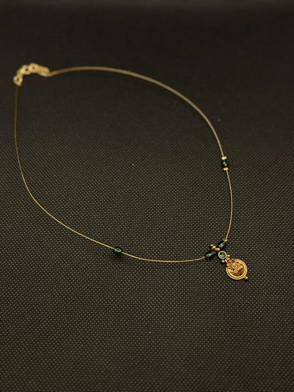 Invisible chain with small Lakshmi Pendent