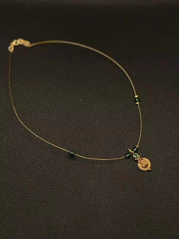 Invisible chain with small Lakshmi Pendent