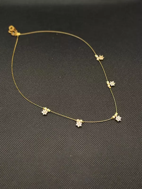 Invisible chain with White Stone Star accents