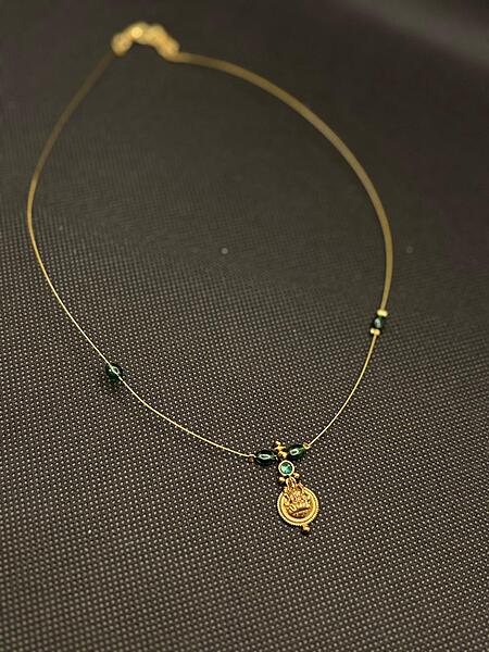 Invisible chain with small Lakshmi Pendent