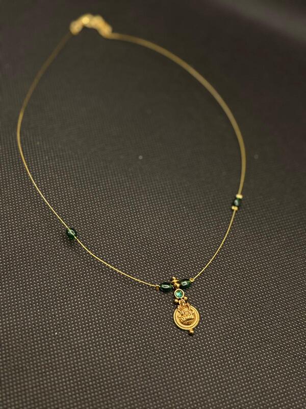 Invisible chain with small Lakshmi Pendent