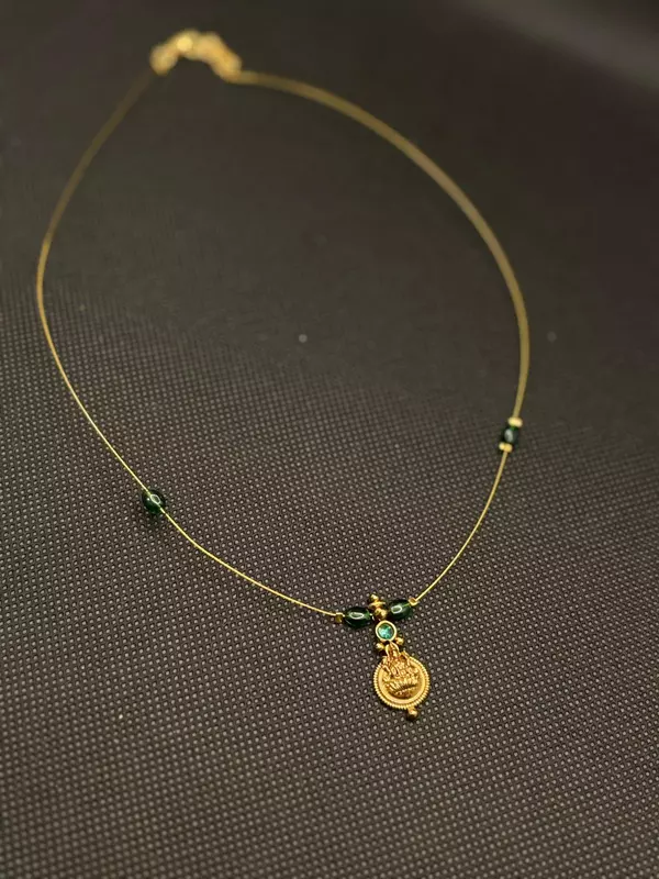 Invisible chain with small Lakshmi Pendent