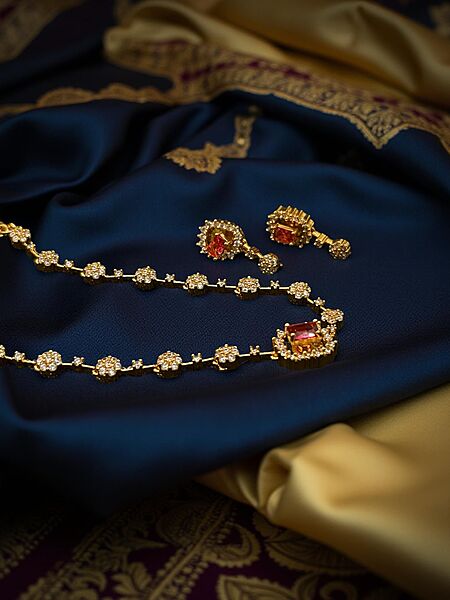 Color-changing AD stone Neckset with Earrings