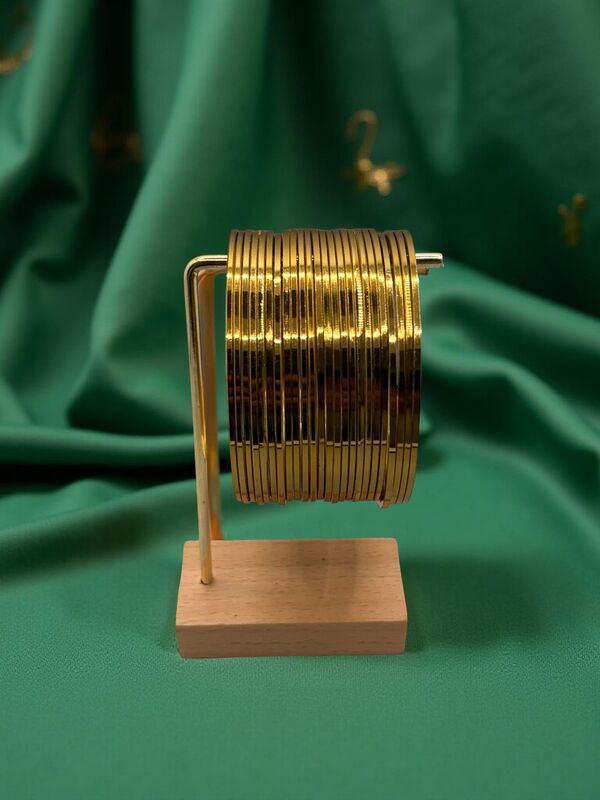 Rain drop Metal Bangles in Gold