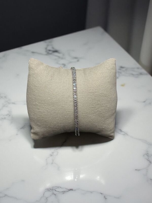 Cubic Zirconia Tennis Bracelet - Silver