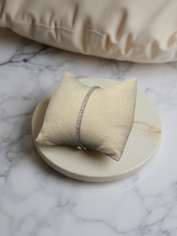 Cubic Zirconia Tennis Bracelet - Silver