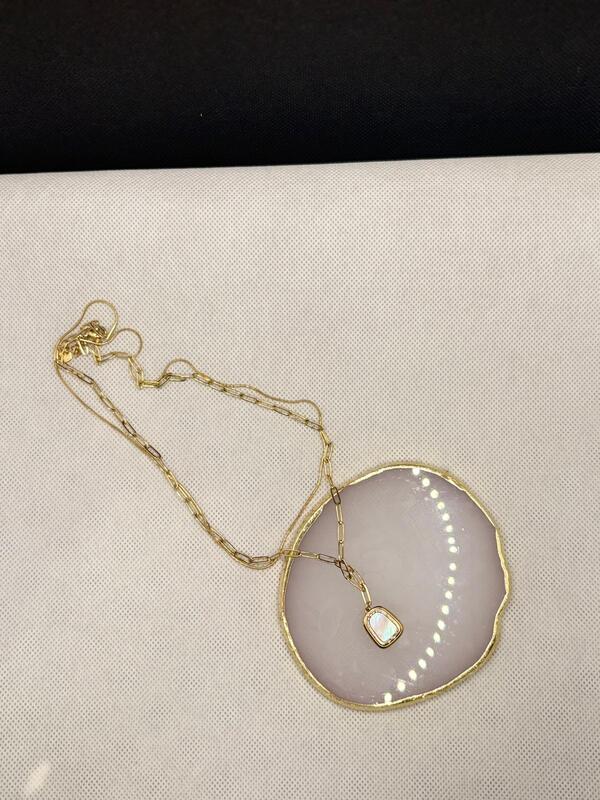 Elegant Double Layered Gold Lariat Necklace