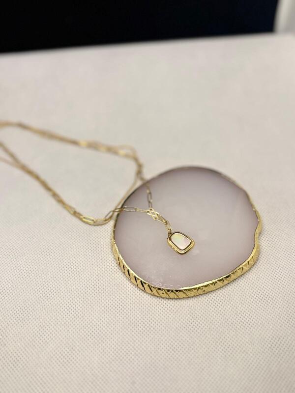 Elegant Double Layered Gold Lariat Necklace