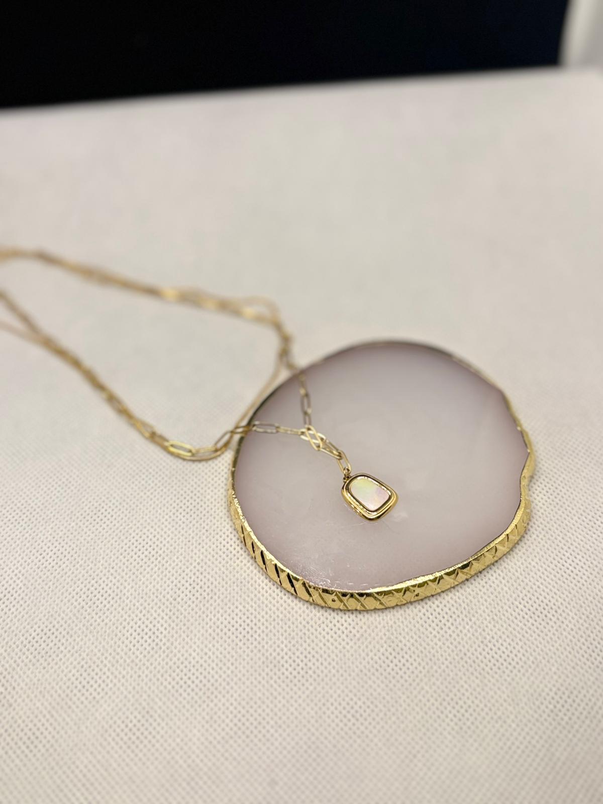 Elegant Double Layered Gold Lariat Necklace