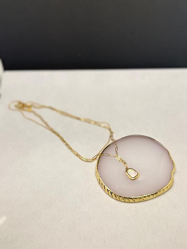 Elegant Double Layered Gold Lariat Necklace