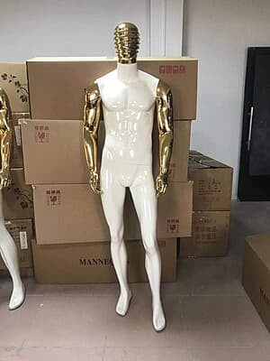 Razor Face Full Fibreglass Two Tone Male Mannequin Razor Face Full Fibreglass Two Tone Male Mannequin