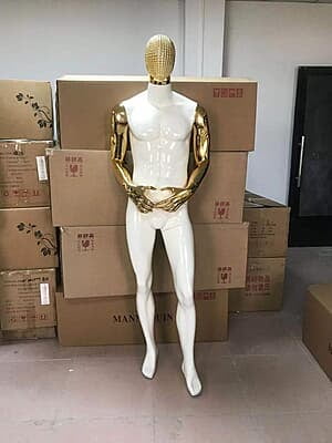 Full Fibreglass Stone Pebble Face Two Tone Male Mannequin Full Fibreglass Stone Pebble Face Two Tone Male Mannequin