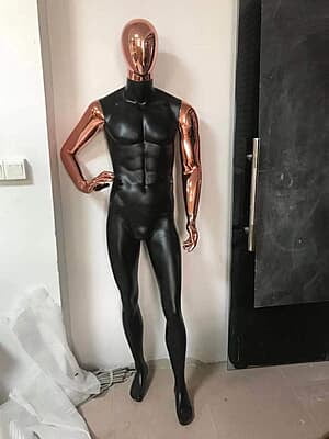 Full Fibreglass Hand on Waist Two Tone Male Mannequin Full Fibreglass Hand on Waist Two Tone Male Mannequin