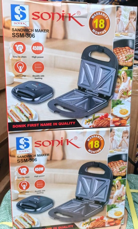SONIK 2 SLICES SANDWICH MAKER BREAD TOASTER