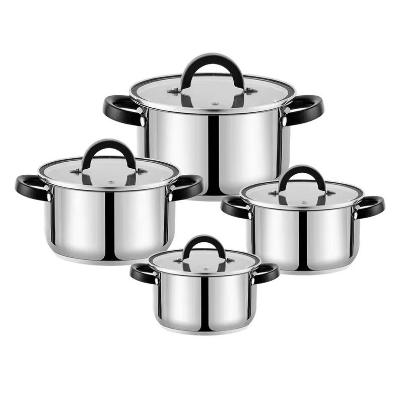 STAINLESS STEEL (SMALL SIZES) COOKING POT - SET OF 4 - 14/16/18/20CM