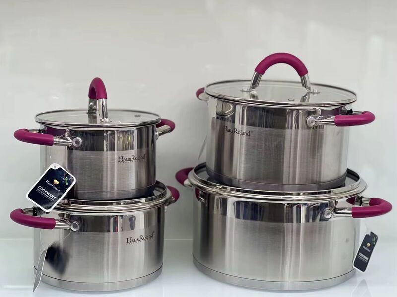 STAINLESS STEEL COOKING POT - SET OF 4 - 18/20/22/24CM
