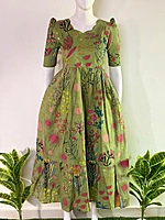 Cotton: Wildflower Green dress (Feeding)