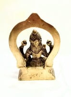 Laskshmi Devi Brass Statue with Prabavali - 13 cm x  8 cm Laskshmi Devi Brass Statue with Prabavali - 13 cm x  8 cm