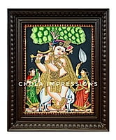Punnai Maram Krishnar Tanjore Painting Punnai Maram Krishnar Tanjore Painting