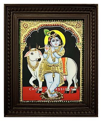 Sri Krishna with cow Sri Krishna with cow