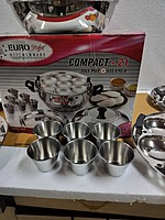 Compact Stainless Steel 21 Idli Maker Stainless with 6 idly cups