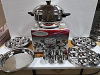 Compact Stainless Steel 21 Idli Maker Stainless with 6 idly cups