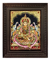 Super Embossed 3D Lakshmi Devi Tanjore Painting