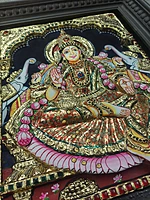 Super Embossed 3D Lakshmi Devi Tanjore Painting