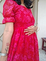 Georgette: Pink Cuff Sleeve