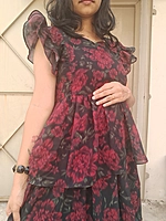 Georgette: Photoshoot Dress Black Feeding