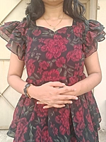 Georgette: Photoshoot Dress Black Feeding