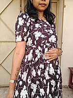 Cotton: Black Floral 'Pearl' (Feeding)