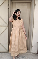 Hakkoba Cotton: Hazel Brown Dress (Feeding & Non Feeding)
