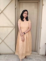 Hakkoba Cotton: Hazel Brown Dress (Feeding & Non Feeding)
