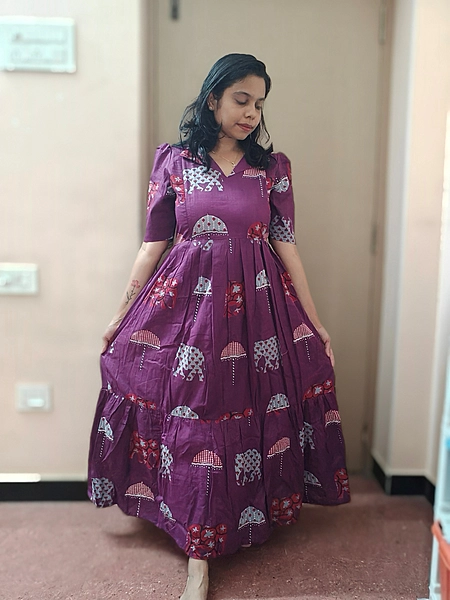 Soft Cotton: Plum Bella Feeding Dress
