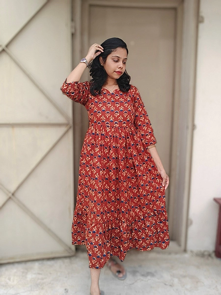 Cotton: Chest Lining 'Budget Buddy' - Rust Orange (Feeding)