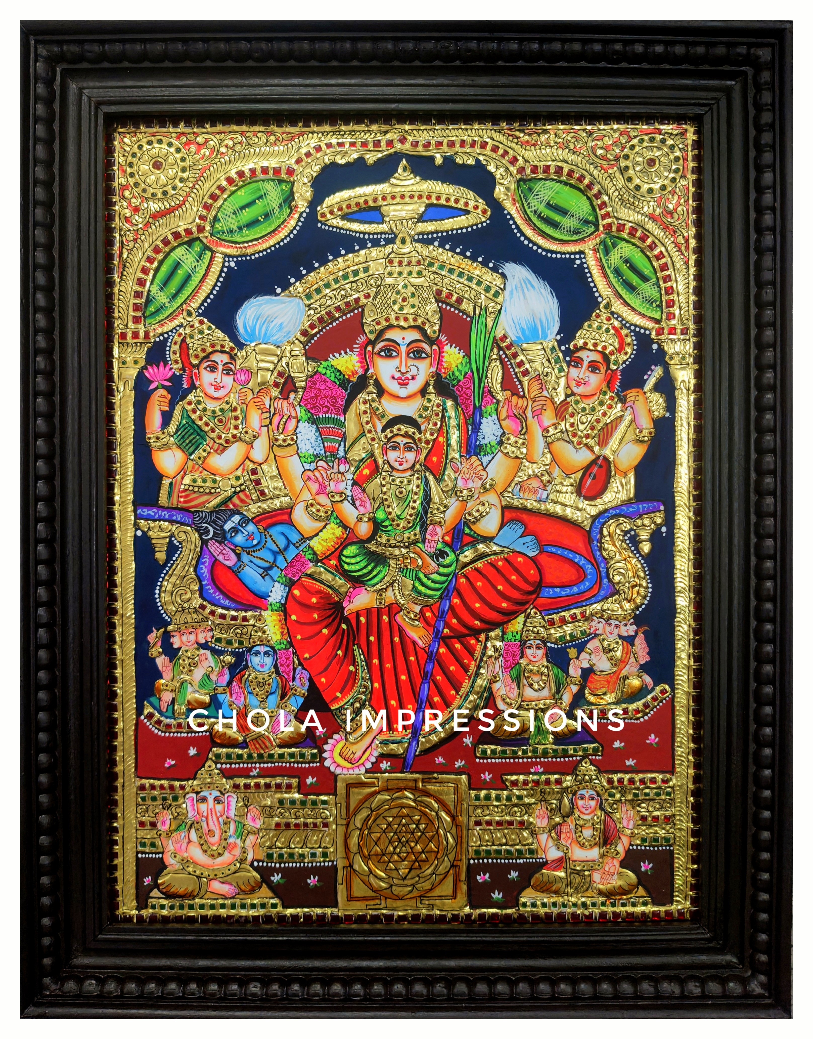 Lalita Devi Tanjore Painting - Grand Portrayal