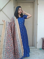 Festive: 'Royal Raaga' Blue Maxi (Feeding)