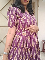 Soft Cotton: Premium Maxi 'Plum Mughal' Feeding
