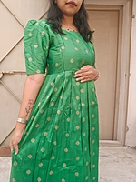 Soft and Light Weight Silk Cotton Festive 'Tharagai' Green