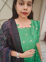 Soft and Light Weight Silk Cotton Festive 'Tharagai' Green